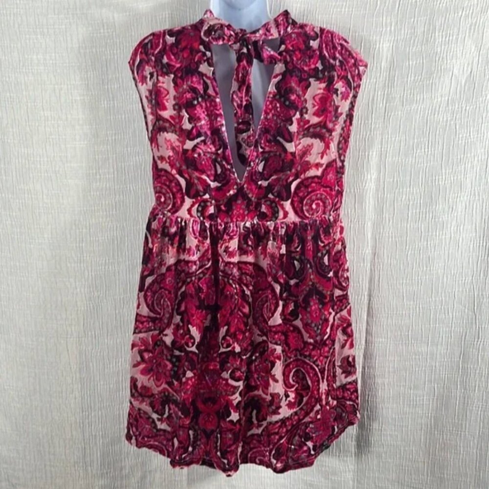 Free People NWT All The Time Velvet Mini Dress - Size M - Picture 3 of 6